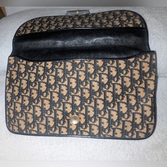 Vintage Christian Dior Oblique Trotter monogram fold over clutch. - Picture 7 of 11